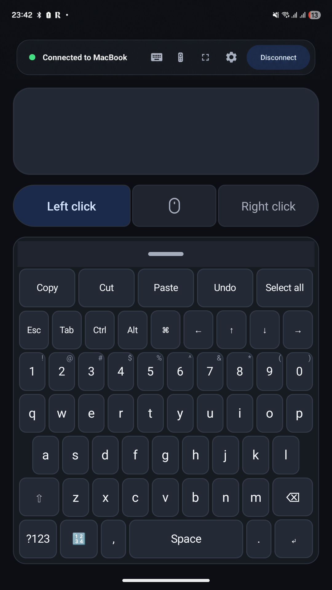 Omny Pad keyboard screen