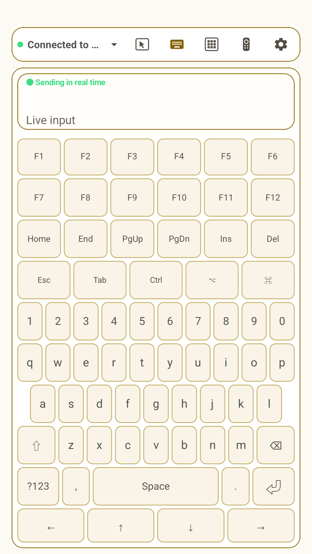 Omny Pad full keyboard with live input and desktop function keys