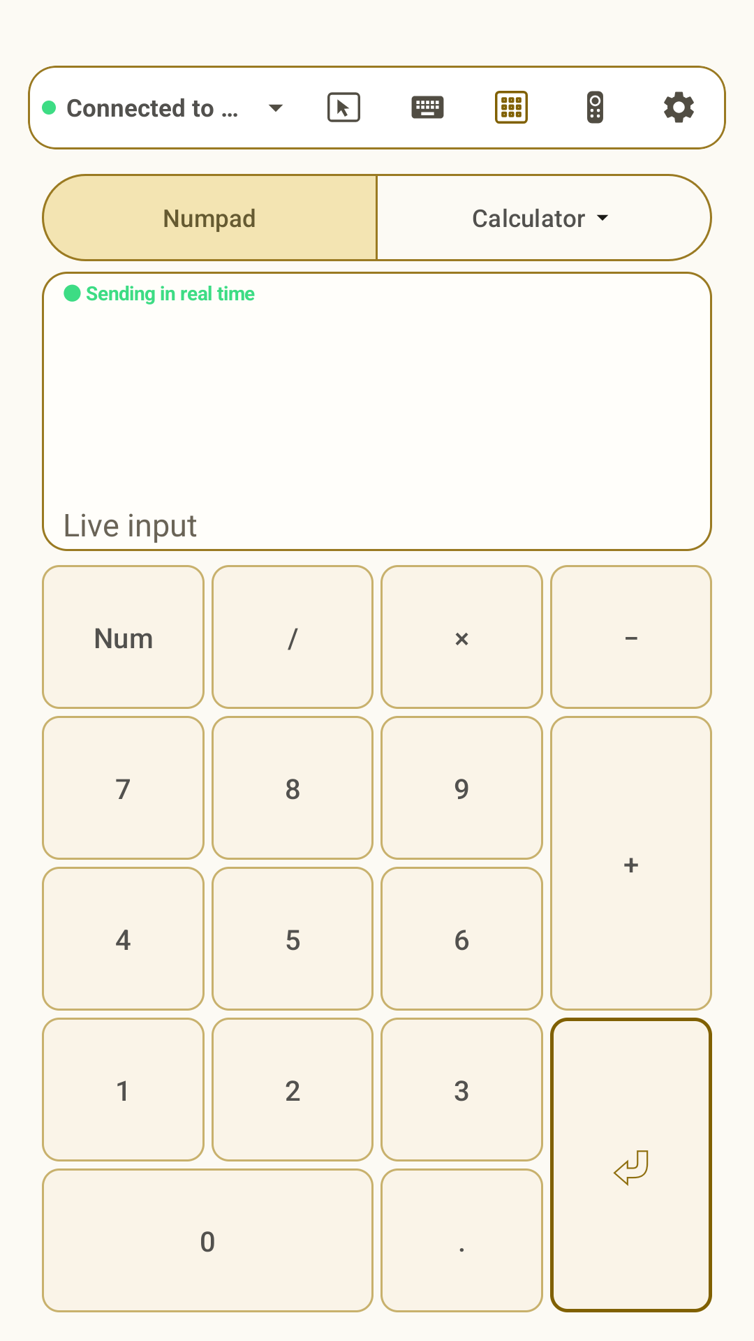 Omny Pad desktop-style numeric keypad with live input